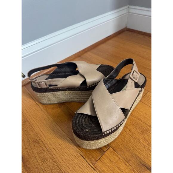 NWOB PALOMA BARCELO PLATFORM WEDGE SANDAL 38 (sh1000 - Picture 1 of 8